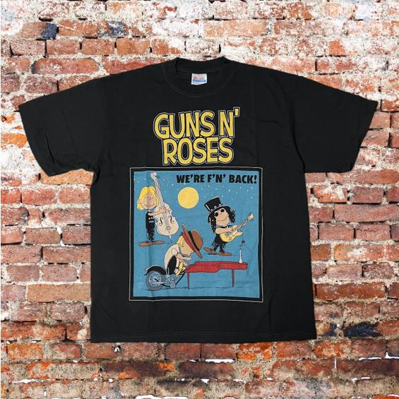GUNS N’ROSES Tシャツ Lサイズ スヌーピー Guns N' Roses Snoopy ガンズアンドローゼズ スヌーピー Tシャツ