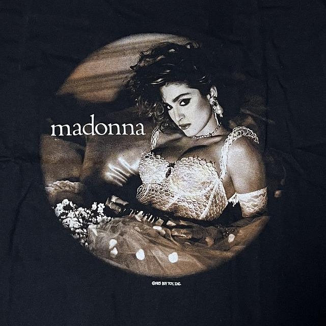 Madonna / マドンナ Tシャツ the virgin tour 1985 XL 黒 両面プリント