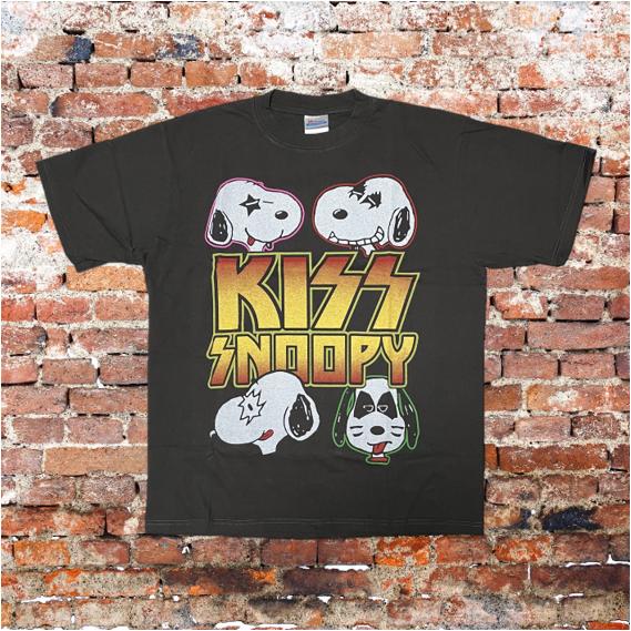 KISS × SNOOPY / キッス スヌーピー Tシャツ ROCK ARMY コラボ バンド