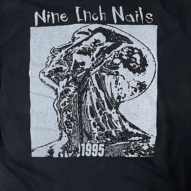 NINE INCH NAILSナインインチネイルズ 両面プリント バンドTシャツ Nine Inch Nails / ナインインチネイルズ Tシャツ 1995 XL 黒 両面