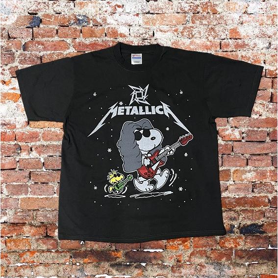 Metallica × SNOOPY / メタリカ スヌーピー コラボ Tシャツ XL 黒 両面 