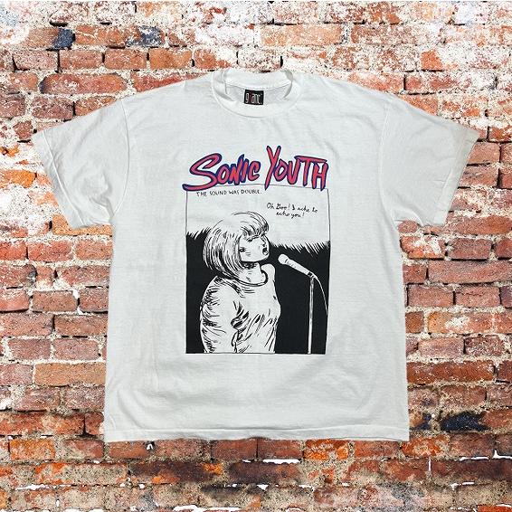 SONIC YOUTH ソニックユース Tシャツ XL 白 両面プリント｜バンドT