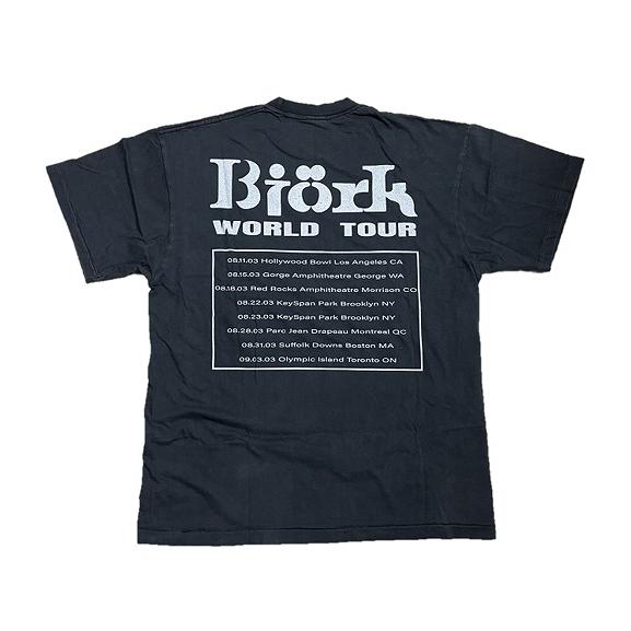 Bjork ビョーク Tシャツ 2003 WORLD TOUR XL 黒 両面プリント