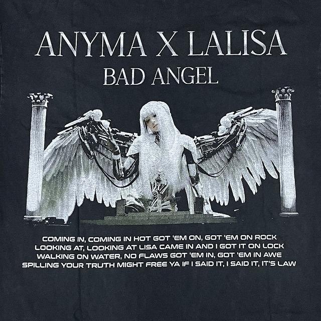 Anyma × LISA Tシャツ Bad Angel 堕天使 コラボTシャツ フォトT