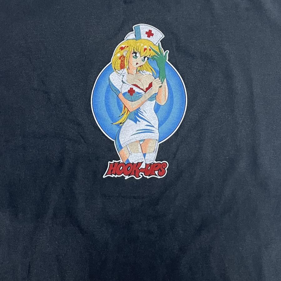 Hook-Ups フックアップス Tシャツ 半袖 黒 ブラック XL メンズ