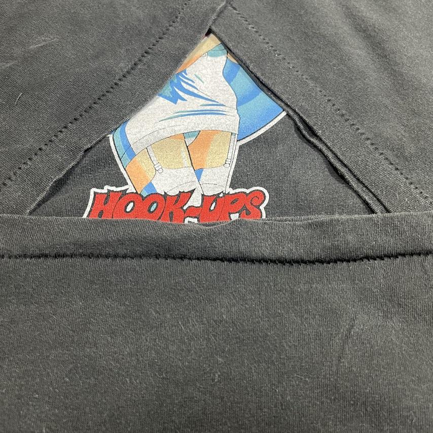 Hook-Ups フックアップス Tシャツ 半袖 黒 ブラック XL メンズ