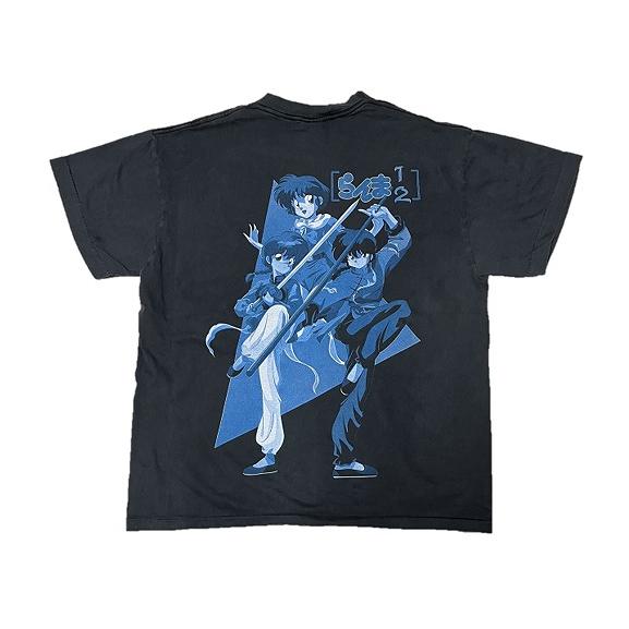 90s らんま1/2 Tシャツ XL アニメ USA製 らんま1/2 Ranma 1/2 Tシャツ 1999 USA版 XL 黒 両面プリント｜映画T