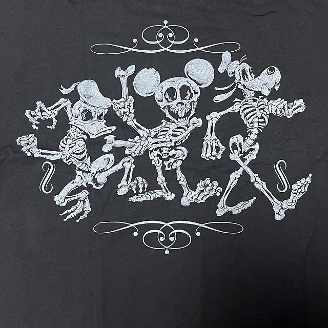 Mickey Mouse ミッキーマウス Tシャツ シャドウ ムエタイ スケルトン 