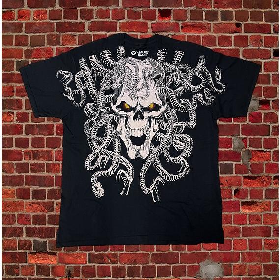 Medusa Skull メデューサ スカル Tシャツ スネーク 蛇 ドクロ デザイン