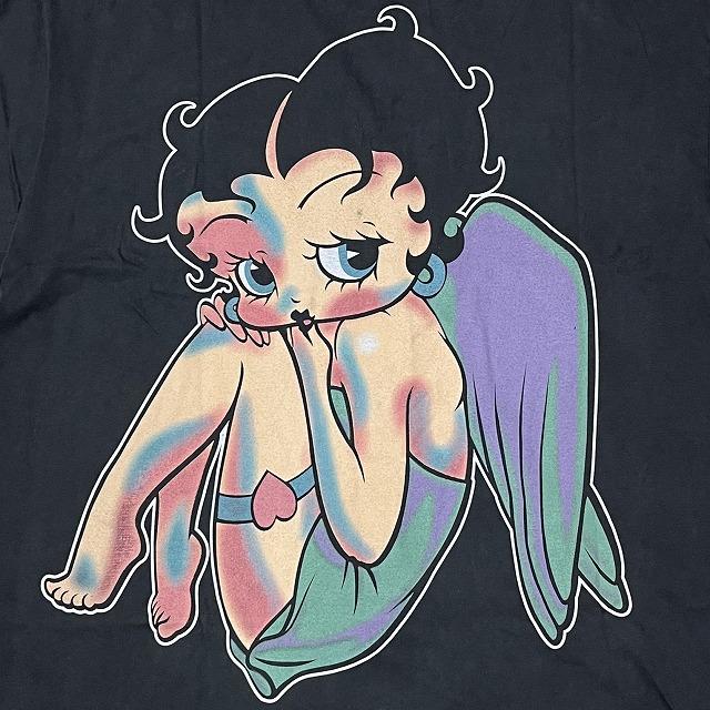 90s Betty Boop ベティブープ 天使 両面プリントTシャツ　古着 Betty Boop ベティブープ Tシャツ 天使 Angel Double Side 両面