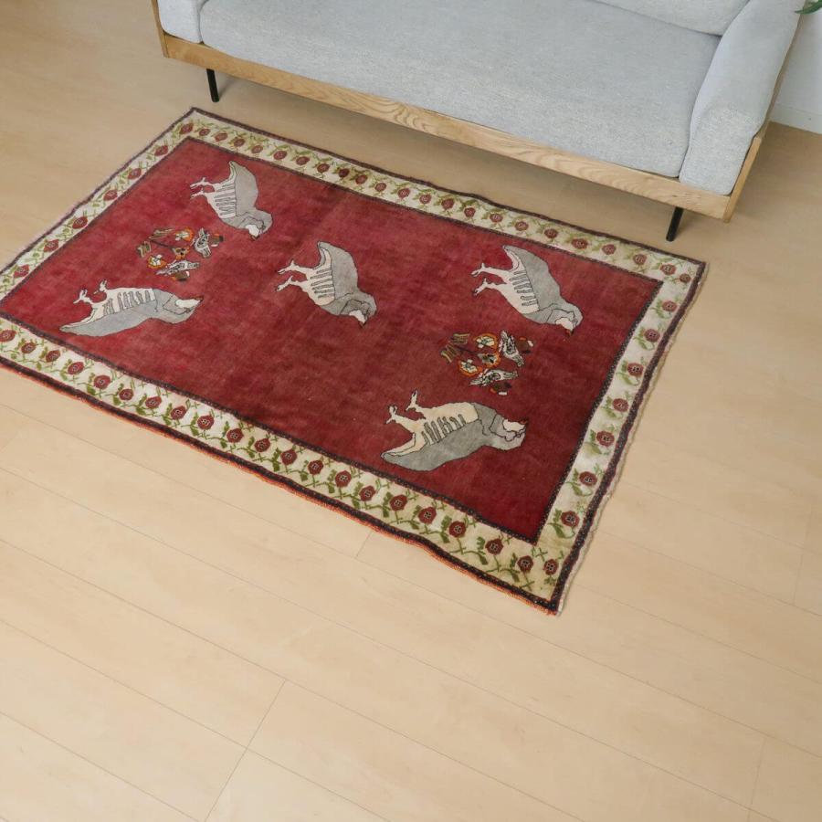 ギャッベ オールド カシュガイ 179×121cm 手織り イラン製 ウール100