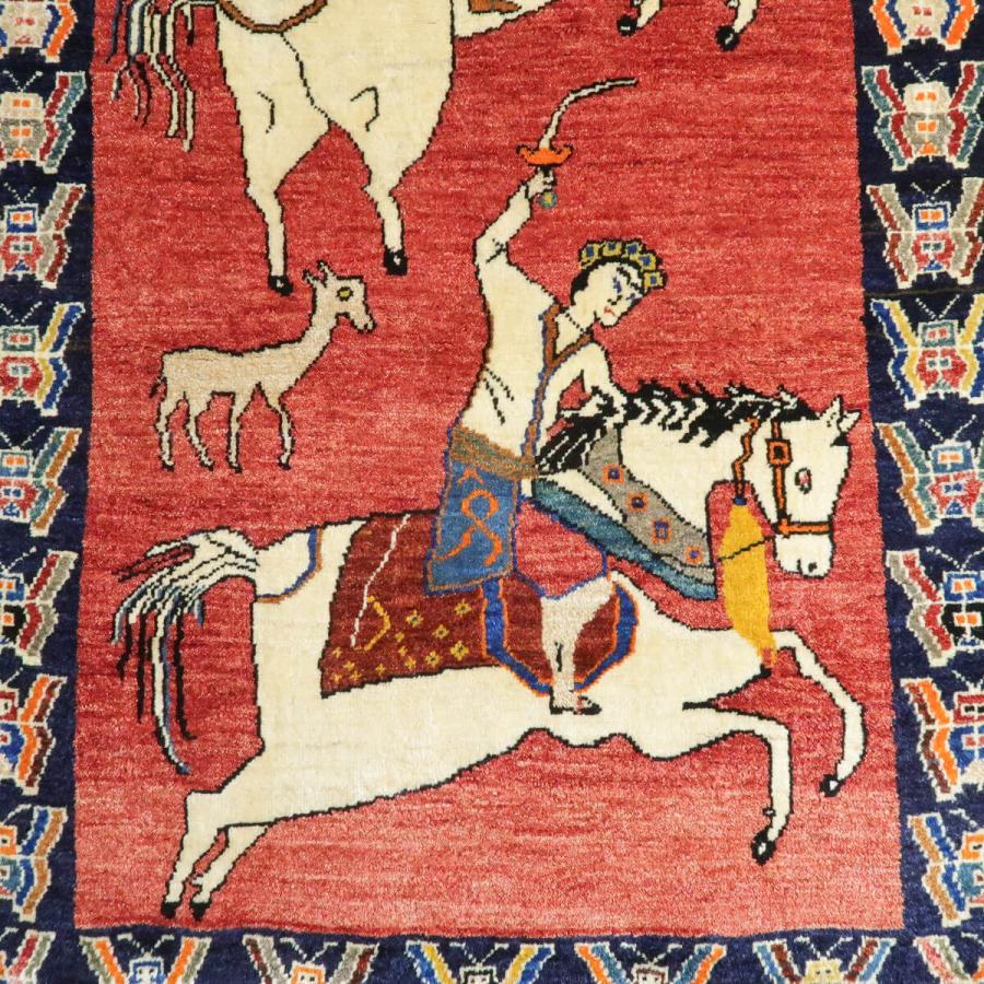 ギャッベ オールド カシュガイ 182×118cm 手織り イラン製 ギャッベ オールド カシュガイ 182×118cm 手織り イラン製