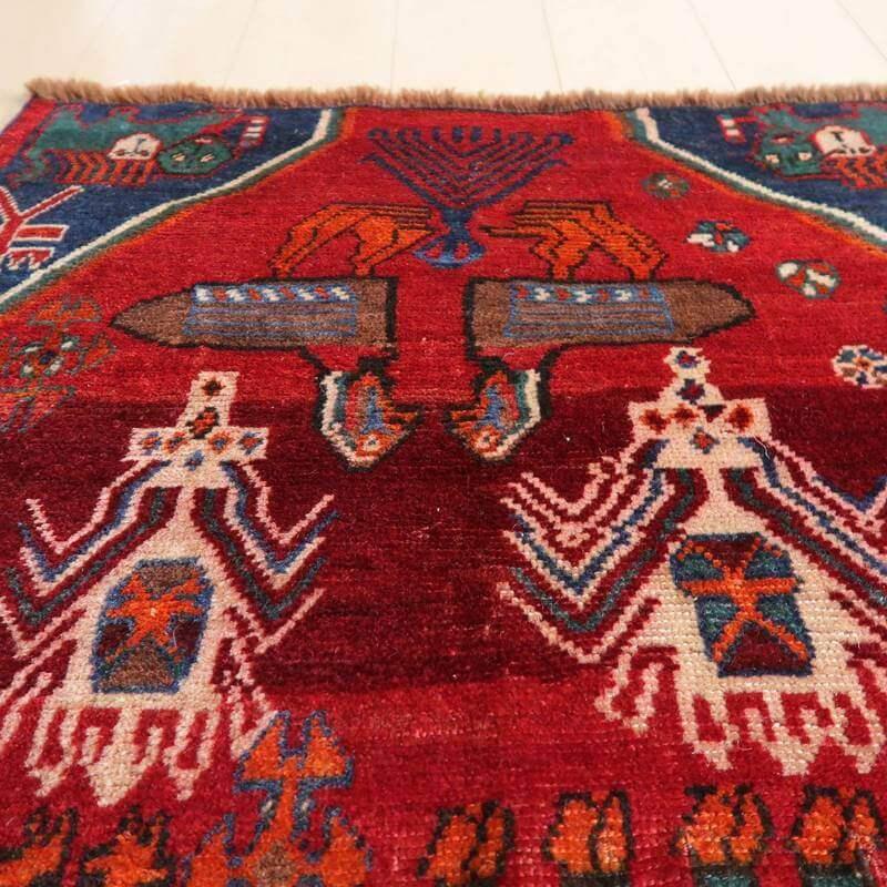 ギャッベ オールド カシュガイ 1920年代 189×84cm 手織り イラン製