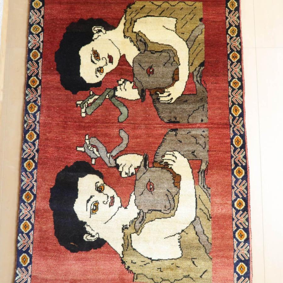 ギャッベ イラン製 158×107玄関マット 手織り ゾランヴァリ ギャッベ イラン製 158×107玄関マット 手織り ゾランヴァリ