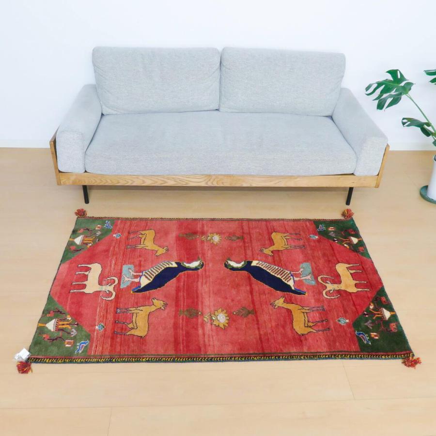 ギャッベ イラン製 162×101玄関マット 手織り ゾランヴァリ ギャッベ イラン製 162×101玄関マット 手織り ゾランヴァリ