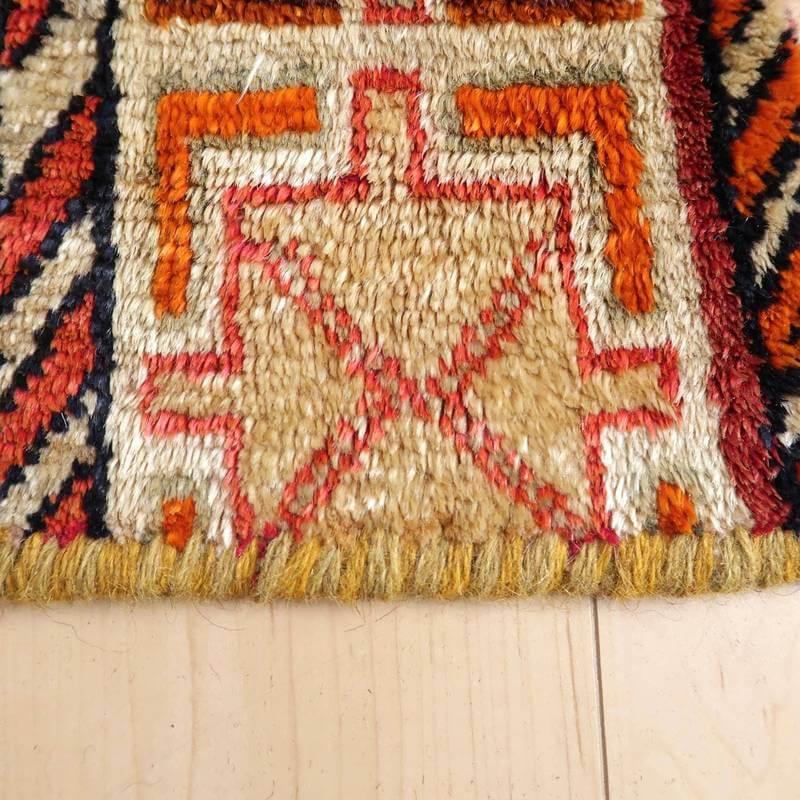 ギャッベ イラン製 120×64cm 玄関マット 手織り ゾランヴァリ ウール