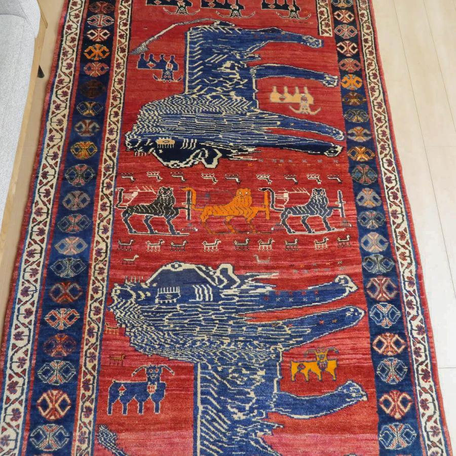 【クリーニング済み】ヴィンテージ◆ナチュラルカシュガイギャッベ istanbulbazaar