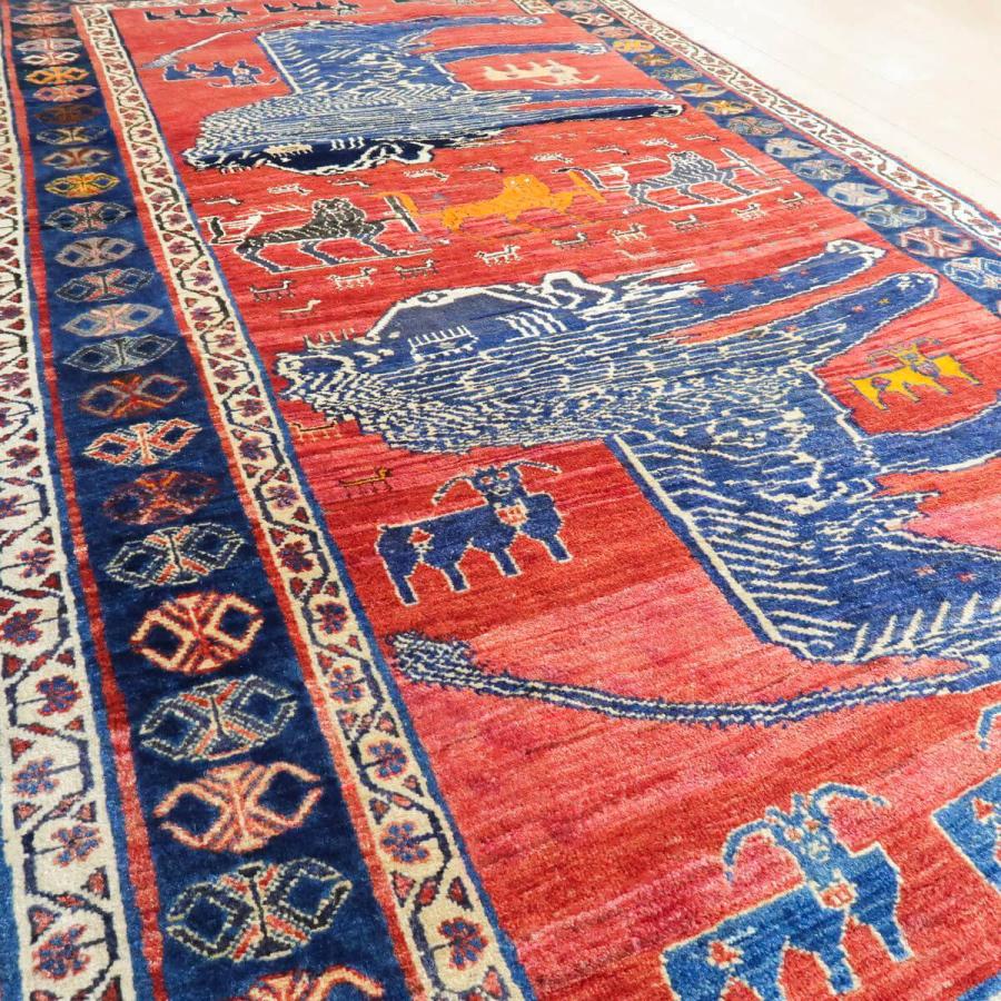 ギャッベ オールド カシュガイ 287×153cm 手織り イラン製 ウール100