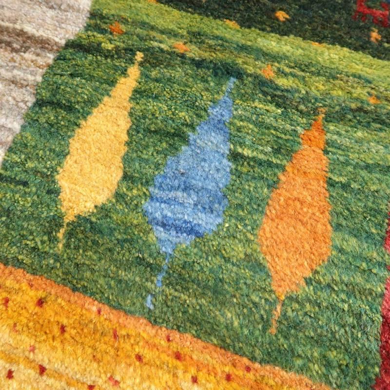 ギャッベ イラン産 154×101cm 手織り アクセントラグ ウール ラグ 天然