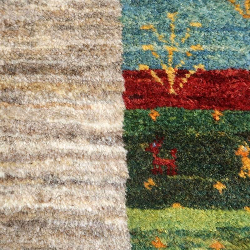 ギャッベ イラン産 154×101cm 手織り アクセントラグ ウール ラグ 天然