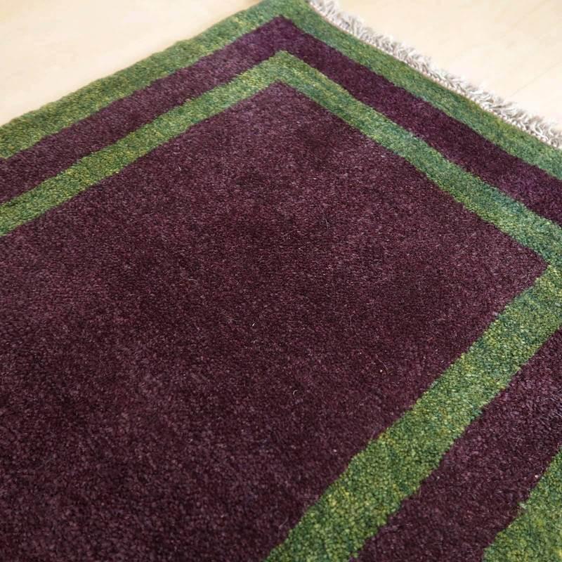 ギャッベ イラン産 細長 ランナーサイズ 150×60cm 手織り ラグ ウール