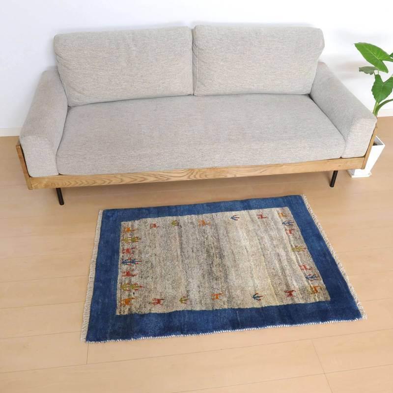 上質ギャッベ イラン産 絨毯 ／アマレ 117×85cm 手織り 玄関マット