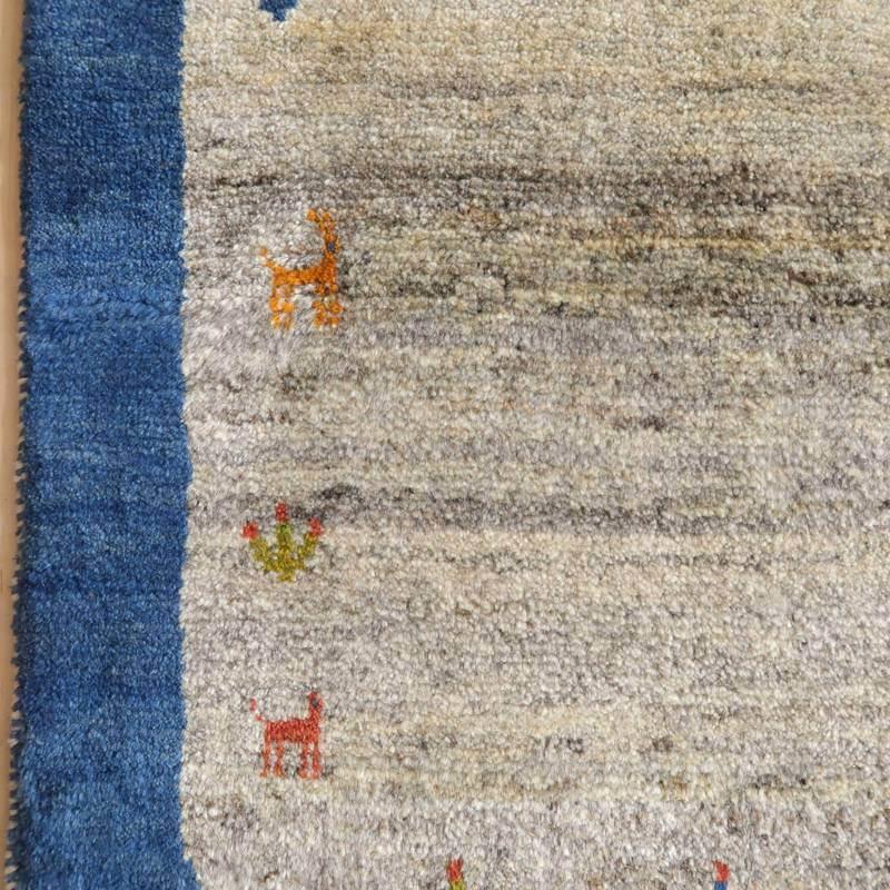 上質ギャッベ イラン産 絨毯 ／アマレ 117×85cm 手織り 玄関マット