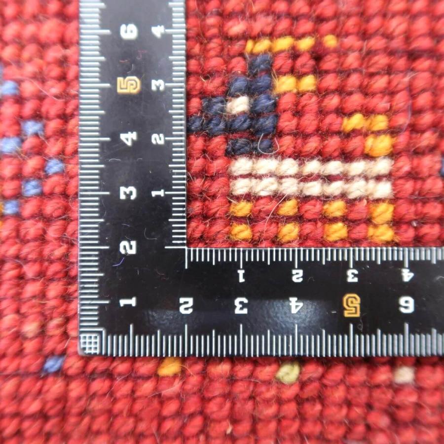 ギャッベ／カシュクリ 125×80cm イラン産 手織り リビング ウール ラグ