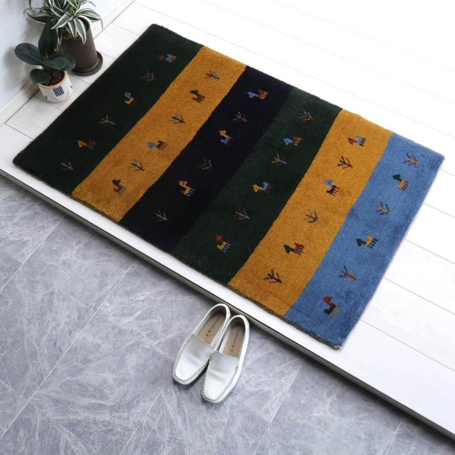 ギャッペ ゾランヴァリギャッベ ラグ カーペット ウール 手織り美品