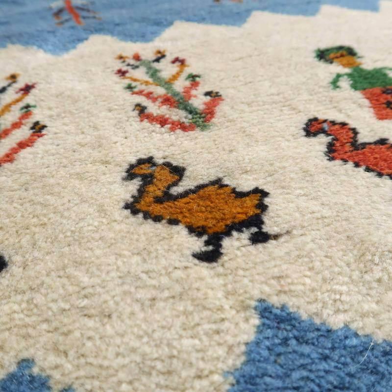 ギャッベ イラン産 288×204cm 手織り ウール ラグ リビング