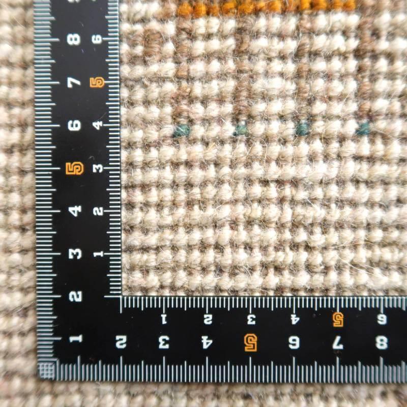 ギャッベ イラン産 288×204cm 手織り ウール ラグ リビング