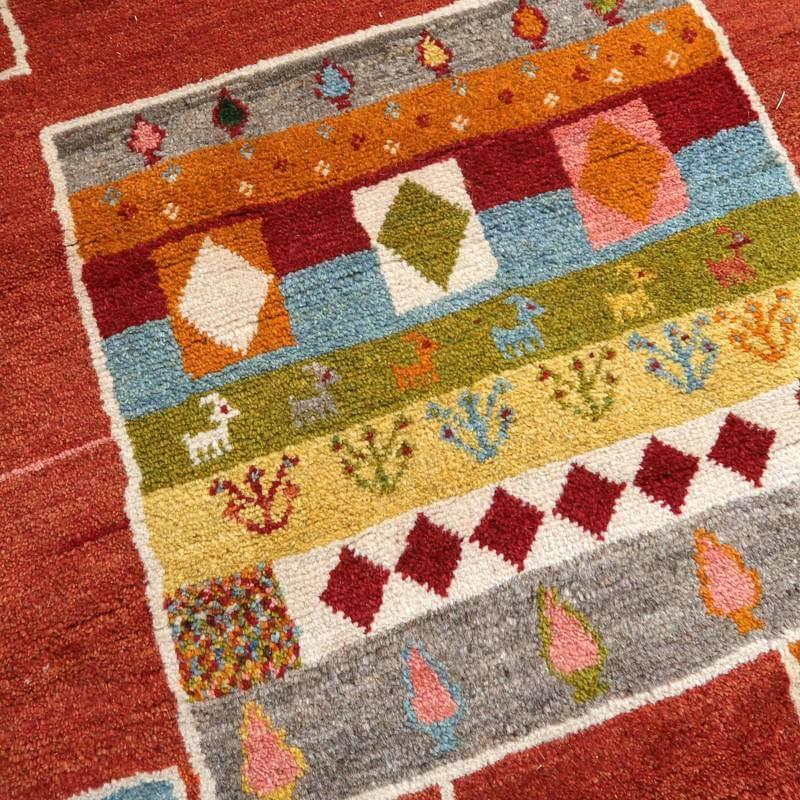 ギャッベ イラン産 292×195cm 手織り ウール ラグ リビング ダイニング 大判 （BX-10302）_5