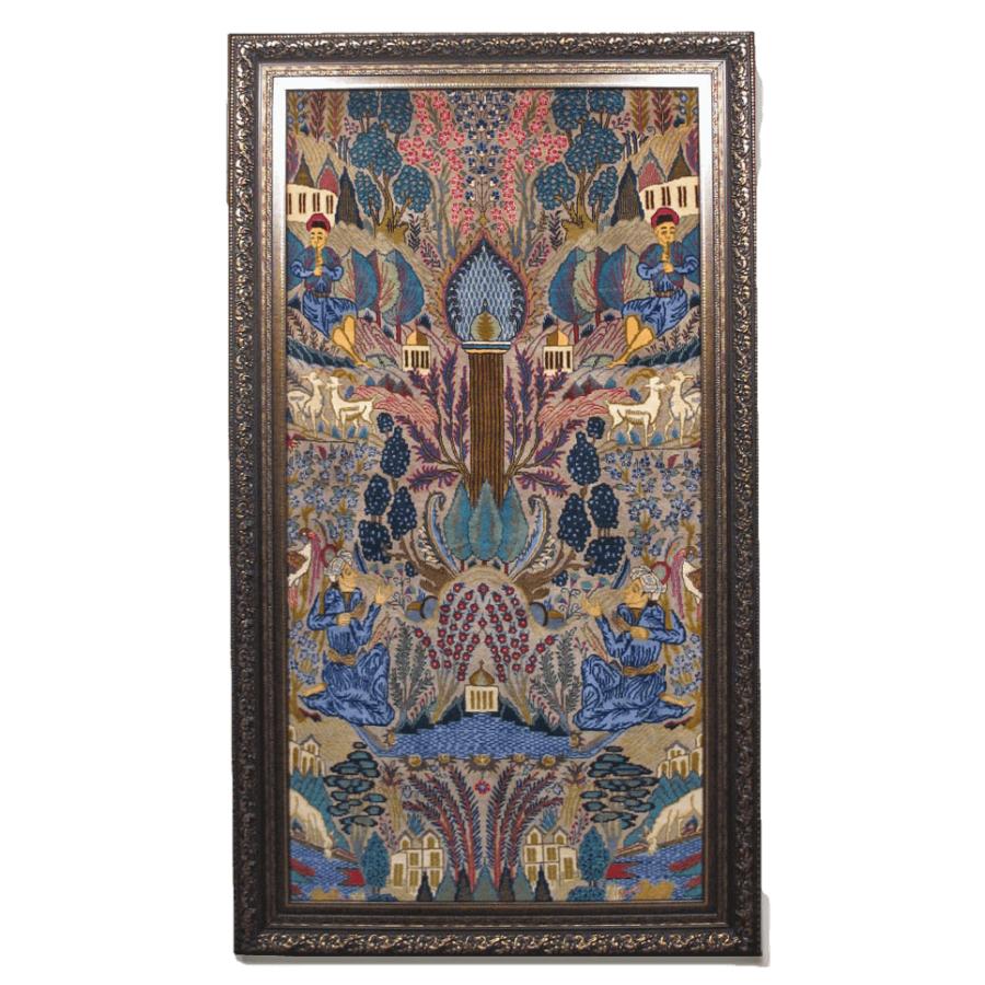ペルシャ絨毯 イラン・カシュマール産 233×127cm(額込) 手織り ペルシャ絨毯 イラン・カシュマール産 233×127cm(額込) 手織り