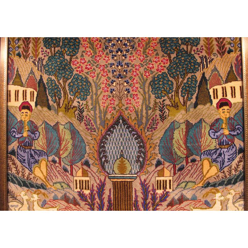ペルシャ絨毯 イラン・カシュマール産 233×127cm(額込) 手織り ペルシャ絨毯 イラン・カシュマール産 233×127cm(額込) 手織り