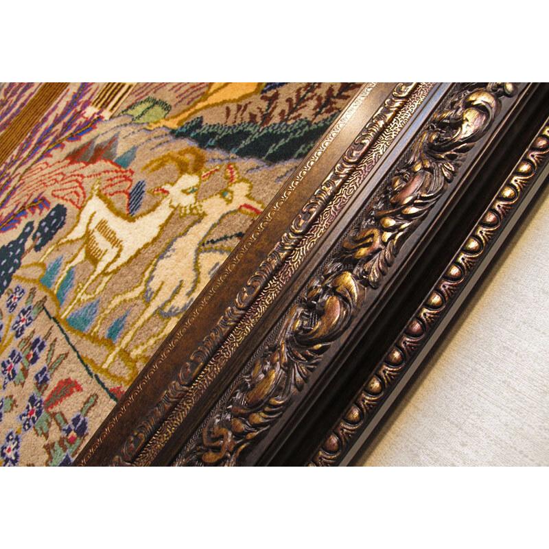 ペルシャ絨毯 イラン・カシュマール産 233×127cm(額込) 手織り ペルシャ絨毯 イラン・カシュマール産 233×127cm(額込) 手織り