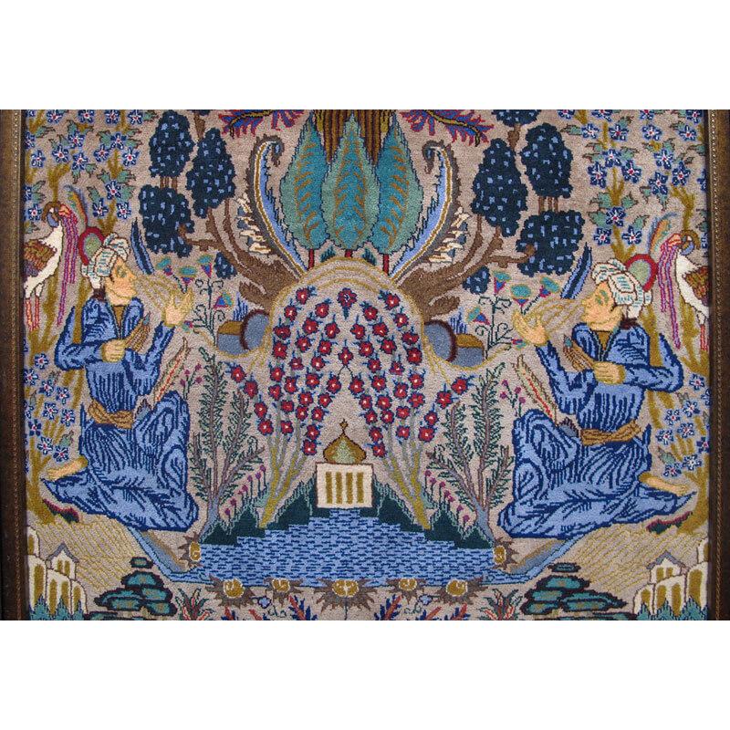 ペルシャ絨毯 イラン・カシュマール産 233×127cm(額込) 手織り ペルシャ絨毯 イラン・カシュマール産 233×127cm(額込) 手織り