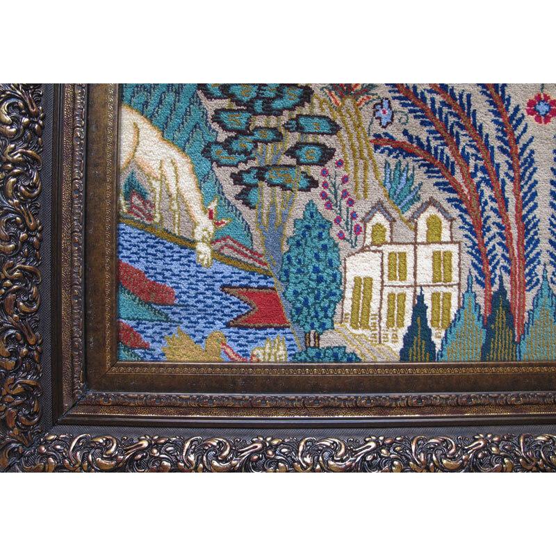 ペルシャ絨毯 イラン・カシュマール産 233×127cm(額込) 手織り ペルシャ絨毯 イラン・カシュマール産 233×127cm(額込) 手織り