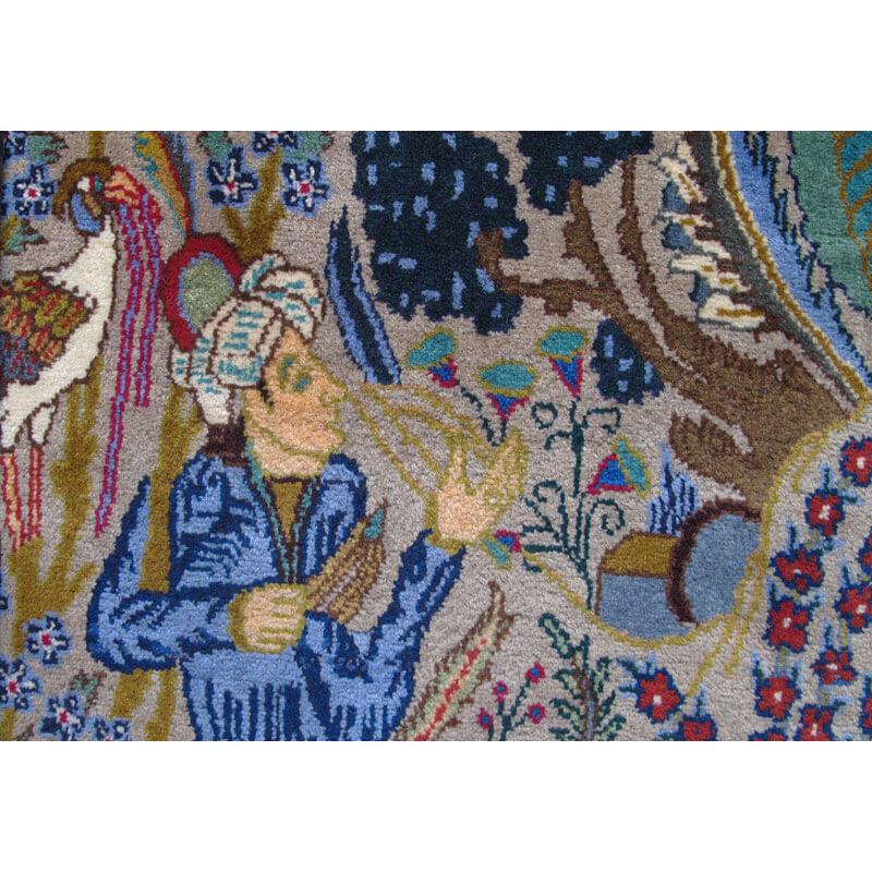 ペルシャ絨毯 イラン・カシュマール産 233×127cm(額込) 手織り ペルシャ絨毯 イラン・カシュマール産 233×127cm(額込) 手織り