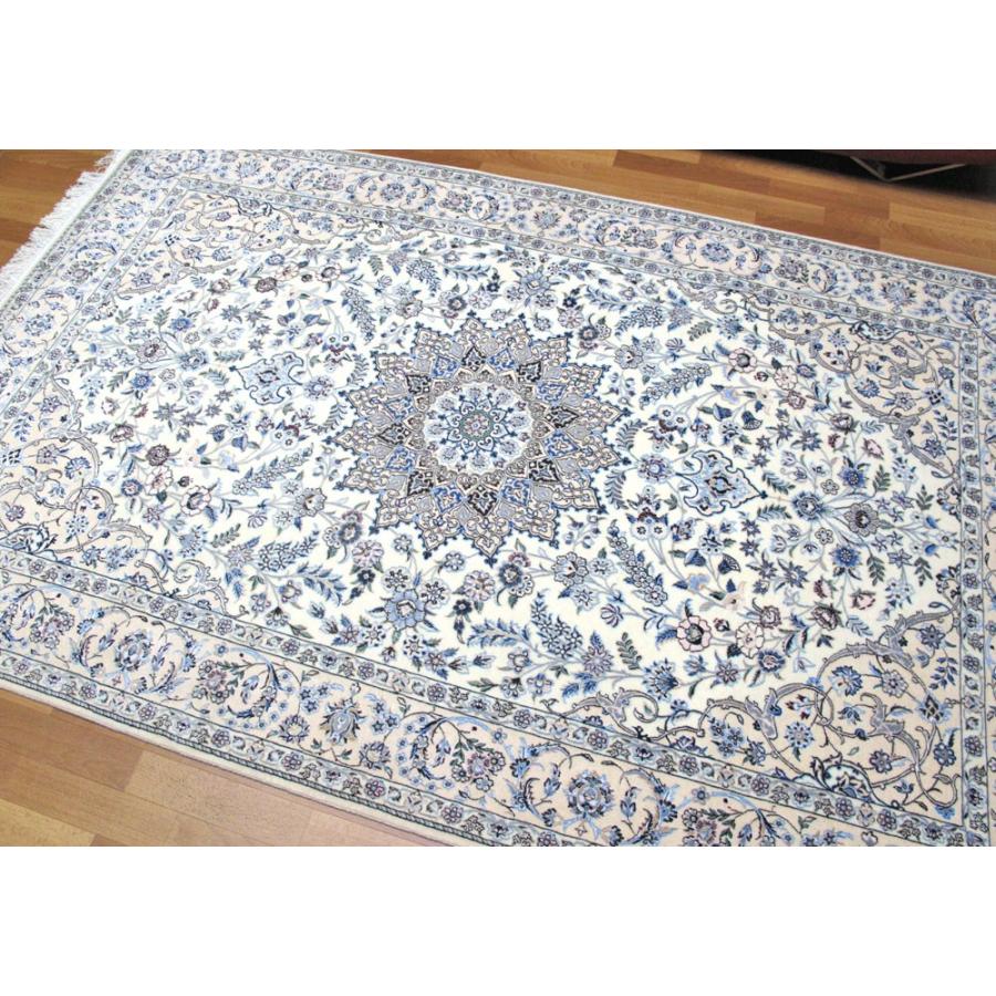 ペルシャ絨毯 ナイン・ハビビアン 237×151cm 手織り ウール\u0026シルク ラグ リビング ダイニング 本物(FL-72-6)の画像