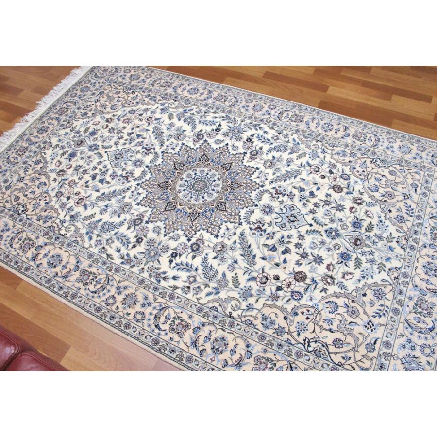 ペルシャ絨毯 ナイン・ハビビアン 237×151cm 手織り ウール\u0026シルク ラグ リビング ダイニング 本物(FL-72-6)の画像