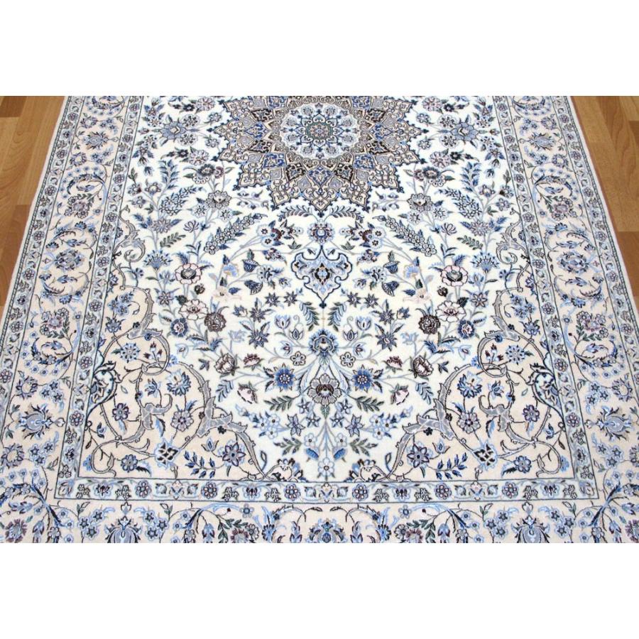 ペルシャ絨毯 ナイン・ハビビアン 237×151cm 手織り ウール\u0026シルク ラグ リビング ダイニング 本物(FL-72-6)の画像