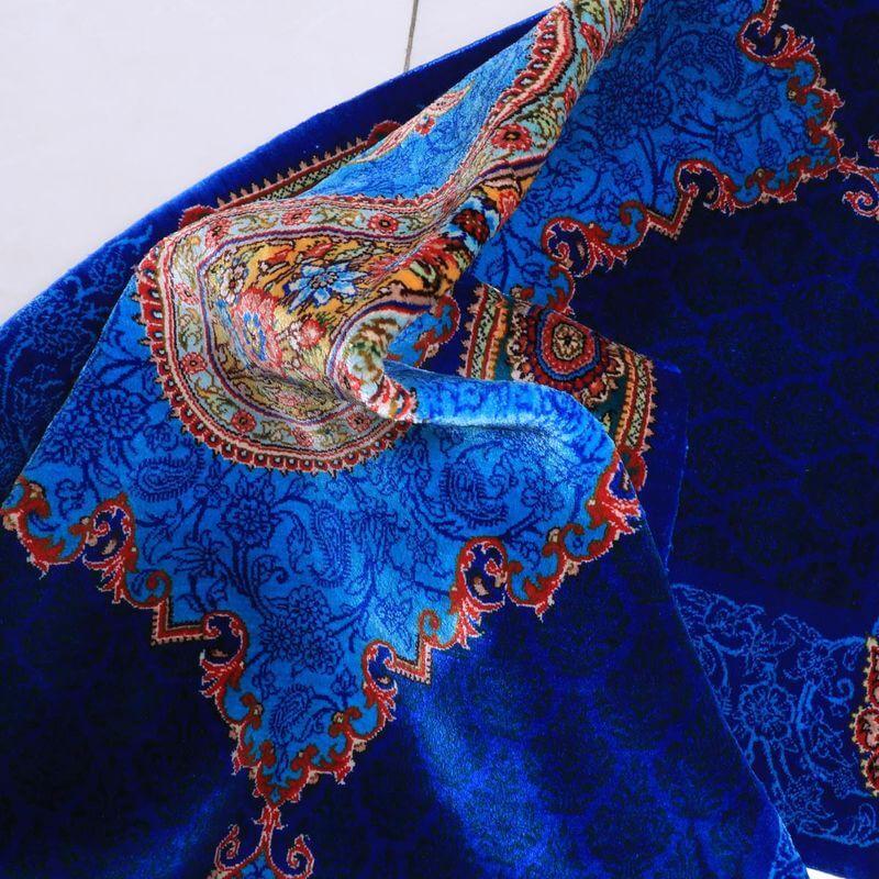 ペルシャ絨毯／ジャムシーディー工房 93×59cm イラン産 手織り シルク