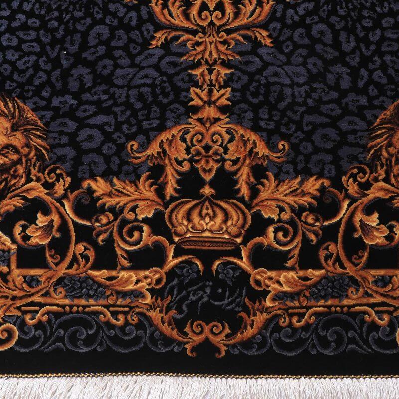 ペルシャ絨毯／クム 119×80cm イラン産 手織り  シルク100％ ラグ  ラグマット（FN-70294）の画像