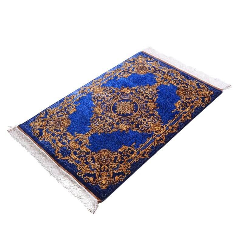 ペルシャ絨毯／クム 119×79cm イラン産 手織り  シルク100％ ラグ  ラグマット（FN-70295）の画像