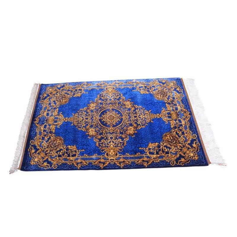 ペルシャ絨毯／クム 119×79cm イラン産 手織り  シルク100％ ラグ  ラグマット（FN-70295）の画像