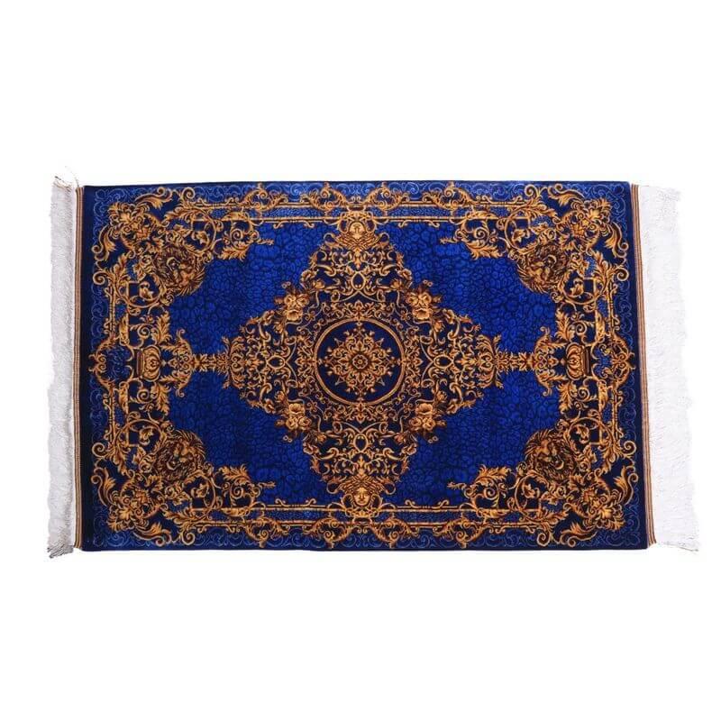 ペルシャ絨毯／クム 119×79cm イラン産 手織り  シルク100％ ラグ  ラグマット（FN-70295）の画像