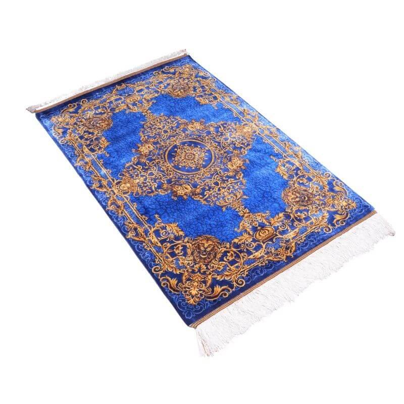 ペルシャ絨毯／クム 119×79cm イラン産 手織り  シルク100％ ラグ  ラグマット（FN-70295）の画像