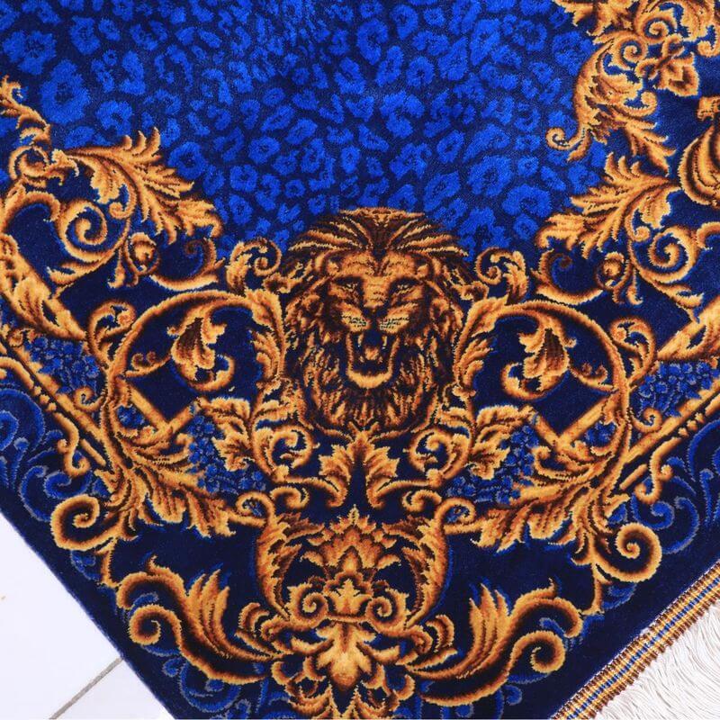 ペルシャ絨毯／クム 119×79cm イラン産 手織り  シルク100％ ラグ  ラグマット（FN-70295）の画像