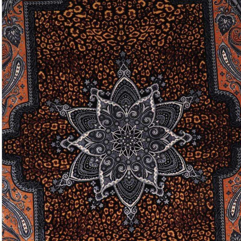 ペルシャ絨毯／クム 126×82cm イラン産 手織り  シルク100％ ラグ  ラグマット（FN-70296）の画像