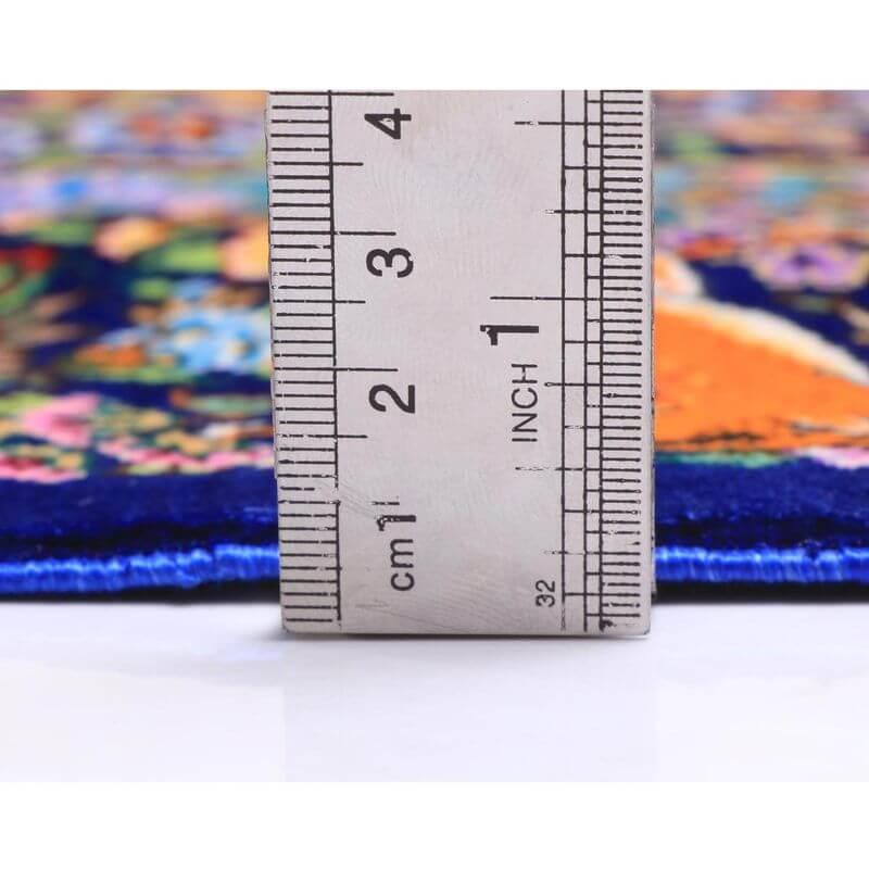 ペルシャ絨毯／メフルバフ工房 120×77cm イラン産 手織り  シルク100％ ラグ  ラグマット（FN-70298）の画像